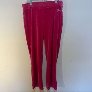 Juicy Couture Womens  Velour Pants Medium Hot Pink With Bling Logo Y2K Inspired